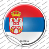 Serbia Country Novelty Circle Sticker Decal