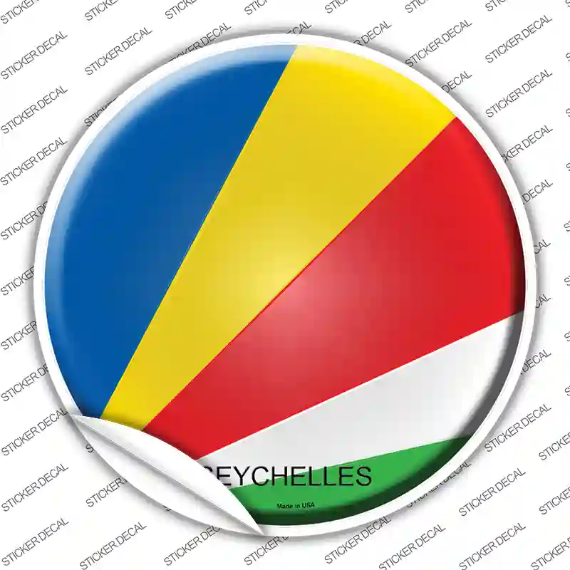 Seychelles Country Novelty Circle Sticker Decal