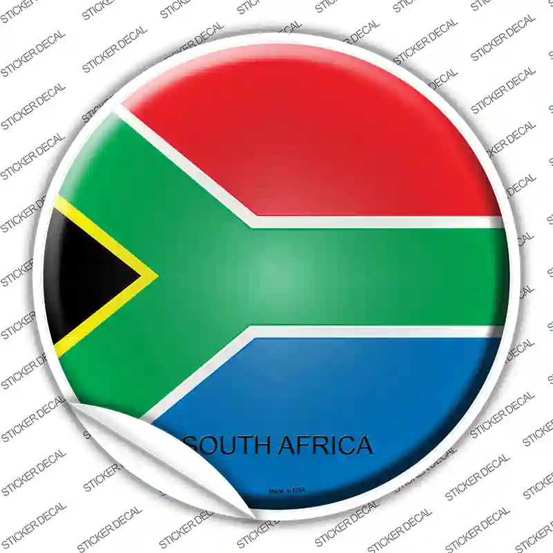 South Africa Country Novelty Circle Sticker Decal