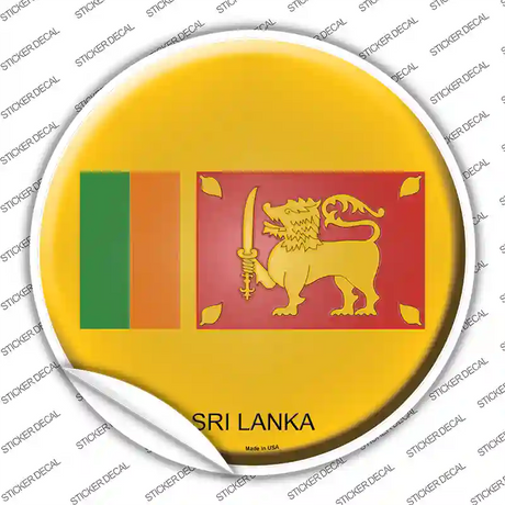 Sri Lanka Novelty Circle Sticker Decal