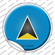 St Lucia Country Novelty Circle Sticker Decal
