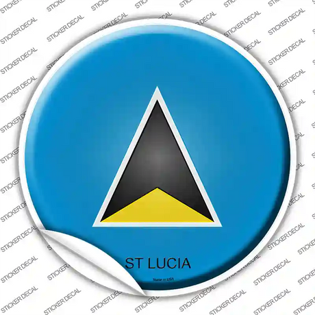 St Lucia Country Novelty Circle Sticker Decal