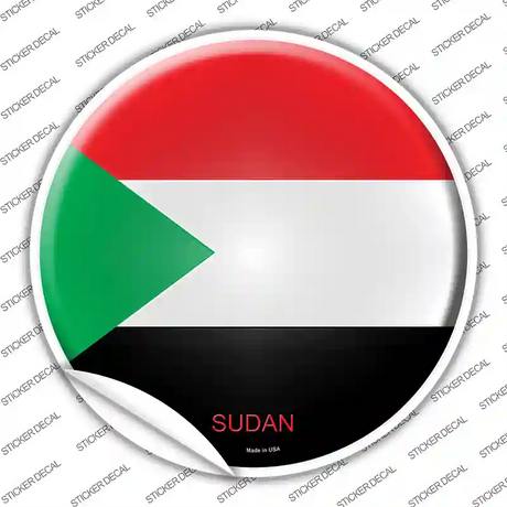 Sudan Country Novelty Circle Sticker Decal