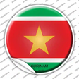 Surinam Country Novelty Circle Sticker Decal