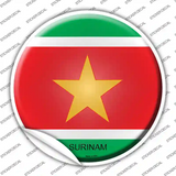 Surinam Country Novelty Circle Sticker Decal