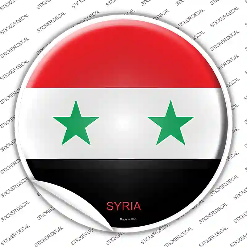 Syria Country Novelty Circle Sticker Decal