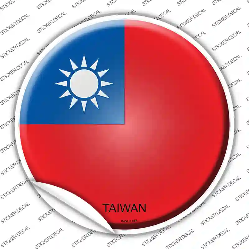 Taiwan Country Novelty Circle Sticker Decal