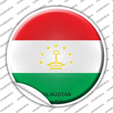 Tajikistan Country Novelty Circle Sticker Decal