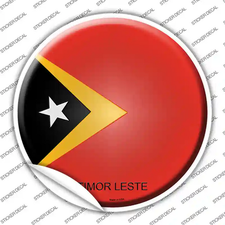 Timor Leste Country Novelty Circle Sticker Decal