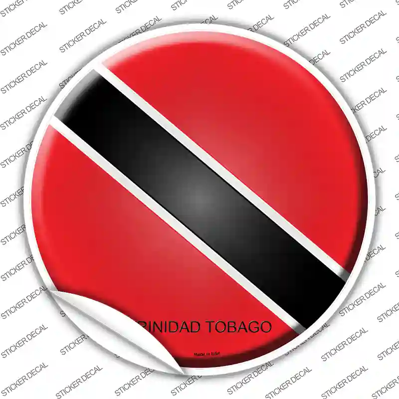 Trinidad Tobago Country Novelty Circle Sticker Decal
