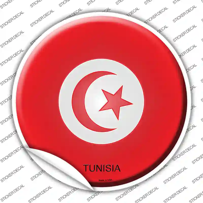 Tunisia Country Novelty Circle Sticker Decal