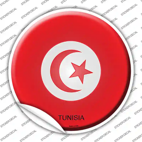 Tunisia Country Novelty Circle Sticker Decal