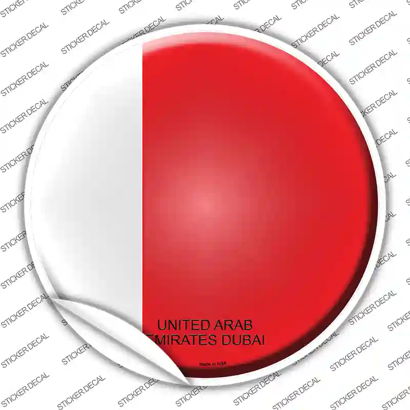 UN Arab Emirates Dubai Novelty Circle Sticker Decal