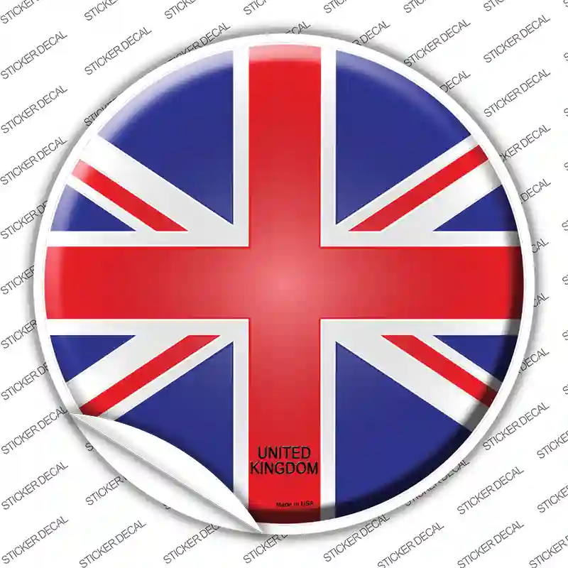 United Kingdom Country Novelty Circle Sticker Decal