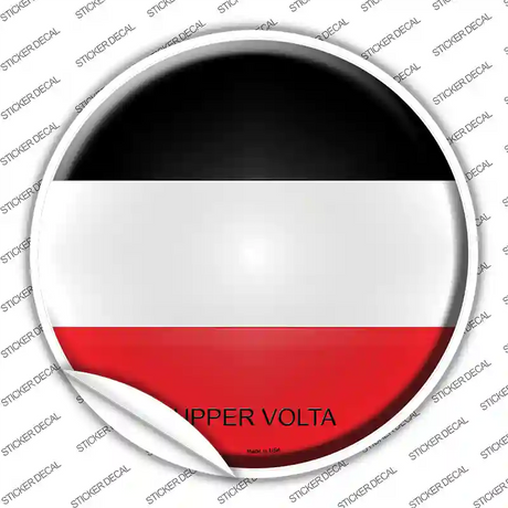 Upper Volta Country Novelty Circle Sticker Decal