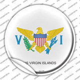 US Virgin Islands Novelty Circle Sticker Decal