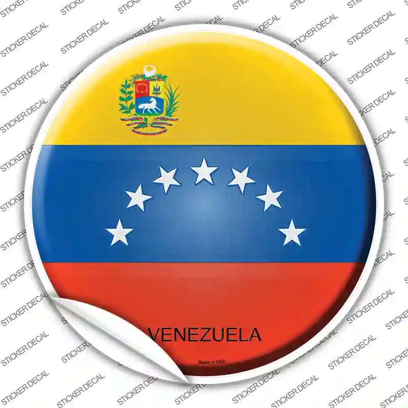 Venezuela Country Novelty Circle Sticker Decal