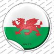 Wales Country Novelty Circle Sticker Decal