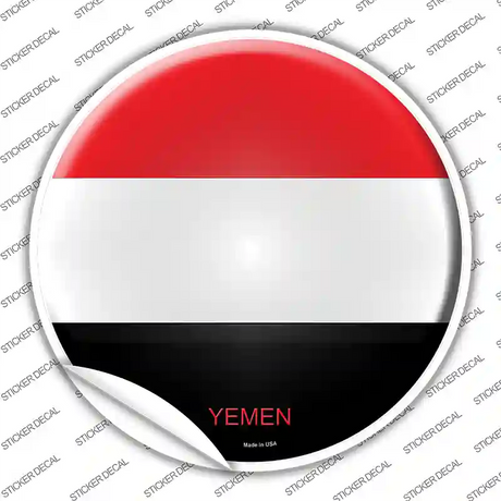 Yemen Country Novelty Circle Sticker Decal