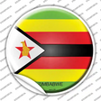 Zimbabwe Country Novelty Circle Sticker Decal