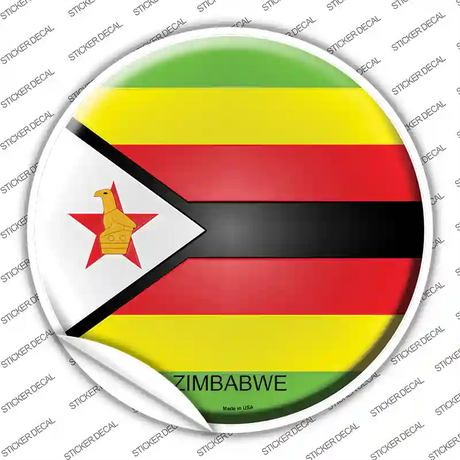 Zimbabwe Country Novelty Circle Sticker Decal