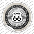 Route 66 States Novelty Circle Sticker Decal