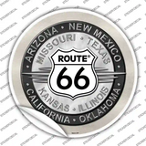 Route 66 States Novelty Circle Sticker Decal