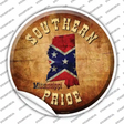 Southern Pride Mississippi Novelty Circle Sticker Decal