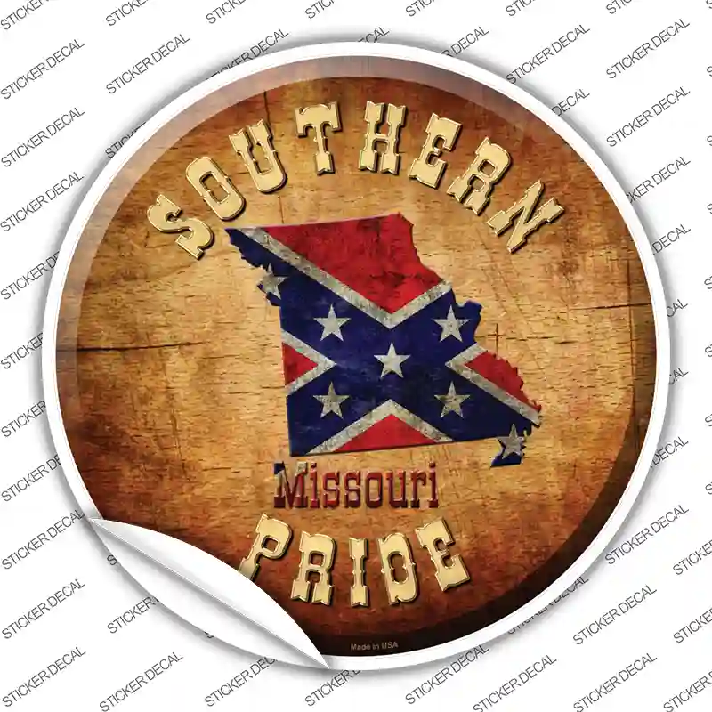 Southern Pride Missouri Novelty Circle Sticker Decal