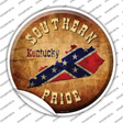 Southern Pride Kentucky Novelty Circle Sticker Decal