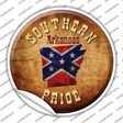 Southern Pride Arkansas Novelty Circle Sticker Decal