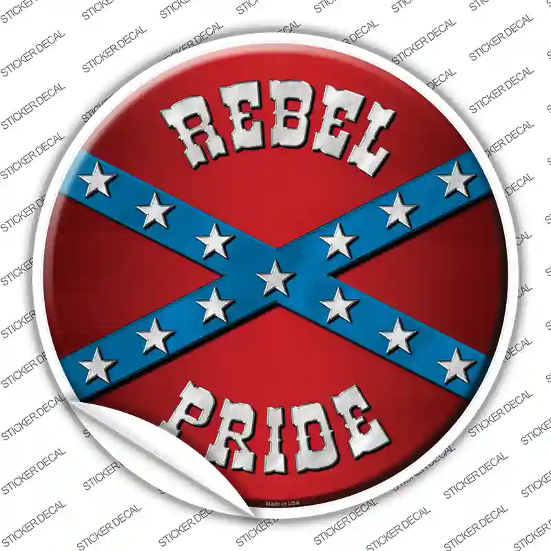 Rebel Pride Novelty Circle Sticker Decal