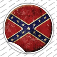 Confederate Flag Novelty Circle Sticker Decal