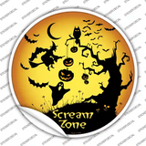 Scream Zone Novelty Circle Sticker Decal