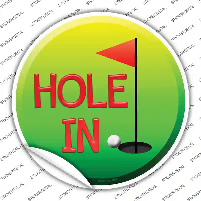 Hole In One Novelty Circle Sticker Decal