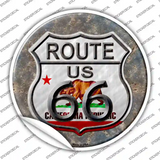 California Route 66 Novelty Circle Sticker Decal