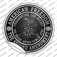 Americas Freedom Novelty Circle Sticker Decal