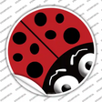 Lady Bug Novelty Circle Sticker Decal