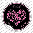 Faith Hope Cure Novelty Circle Sticker Decal