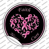 Faith Hope Cure Novelty Circle Sticker Decal