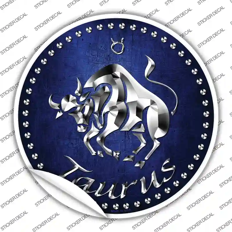 Taurus Novelty Circle Sticker Decal