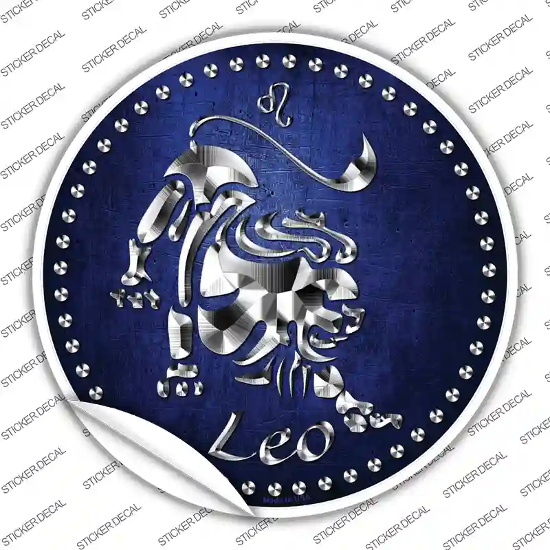 Leo Novelty Circle Sticker Decal