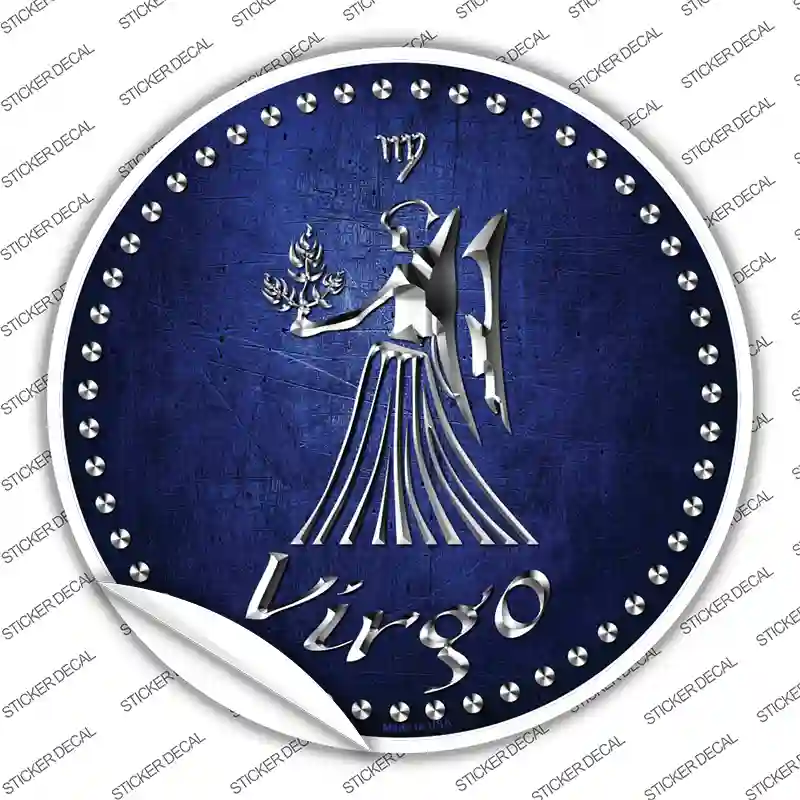 Virgo Novelty Circle Sticker Decal