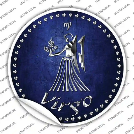 Virgo Novelty Circle Sticker Decal