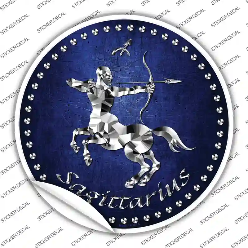Sagittarius Novelty Circle Sticker Decal