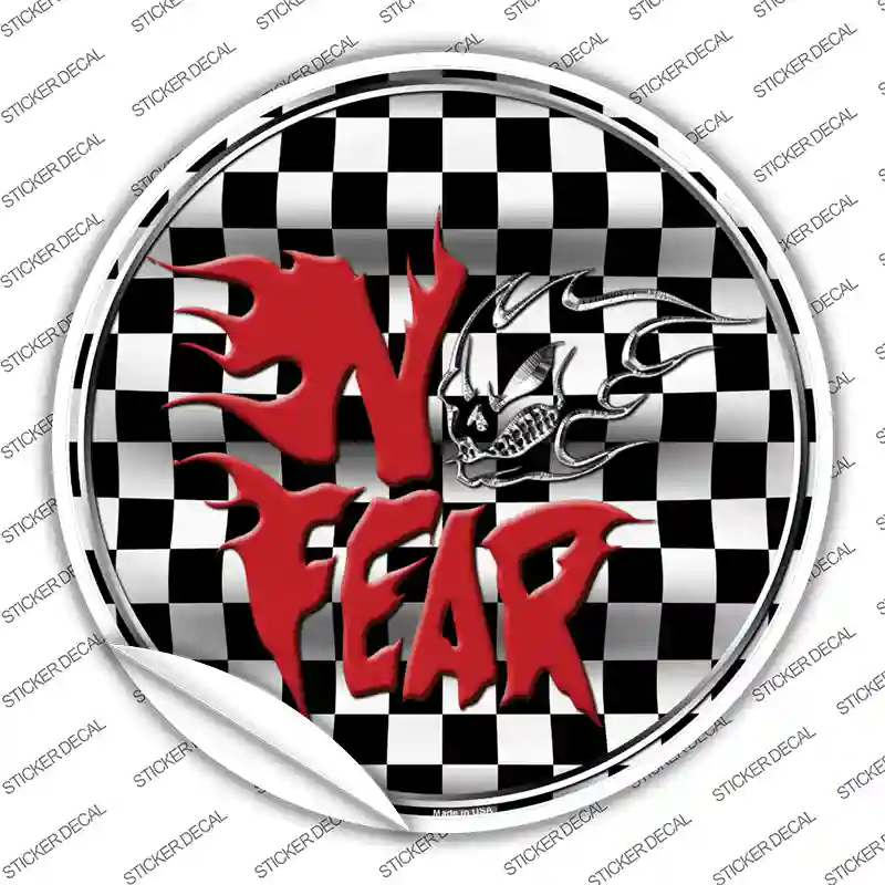 No Fear Novelty Circle Sticker Decal