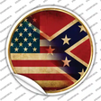 American Confederate Flag Novelty Circle Sticker Decal