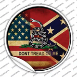American Confederate Dont Tread On Me Novelty Circle Sticker Decal