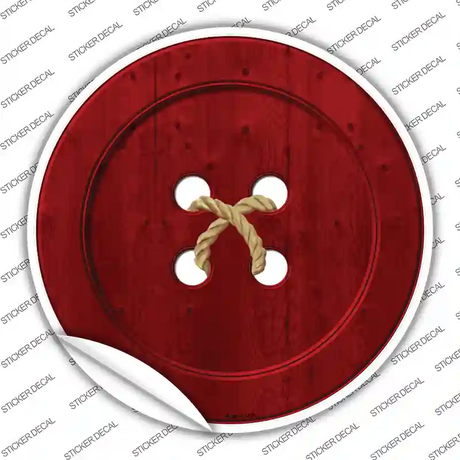 Red Button Novelty Circle Sticker Decal