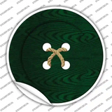 Green Button Novelty Circle Sticker Decal